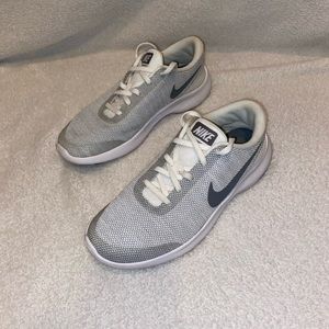 Nike gray and white sneakers